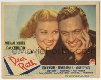 3c403 DEAR RUTH LC #4 1947 best romantic smiling close up of William Holden & Joan Caulfield!