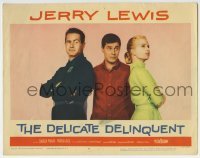 3c406 DELICATE DELINQUENT LC #4 1957 Jerry Lewis between Darren McGavin & pretty Martha Hyer!