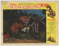 3c415 DINOSAURUS LC #3 1960 wacky image of really fake Tyrannosaurus-Rex holding really fake girl!