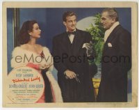 3c418 DISHONORED LADY LC #7 1947 sexy bad girl Hedy Lamarr in fur with John Loder & William Lundigan!