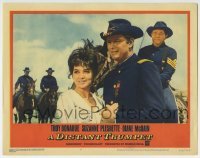 3c420 DISTANT TRUMPET LC #3 1964 close up of uniformed Troy Donahue & beautiful Suzanne Pleshette