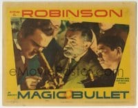 3c428 DR. EHRLICH'S MAGIC BULLET LC 1940 c/u of Edward G. Robinson watching man with microscope!
