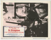 3c430 DR. STRANGELOVE LC 1964 Kubrick, c/u of Sterling Hayden & Peter Sellers by machine gun!