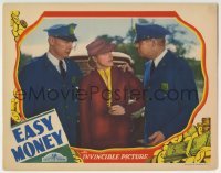 3c434 EASY MONEY LC 1936 insurance investigator action, c/u of cops busting Barbara Barondess!