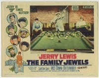 3c450 FAMILY JEWELS LC #7 1965 Jerry Lewis, wacky scene with too many balls on pool table!