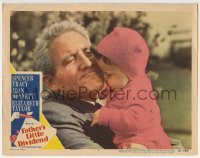 3c453 FATHER'S LITTLE DIVIDEND LC #7 1951 great close up of Spencer Tracy holding baby!