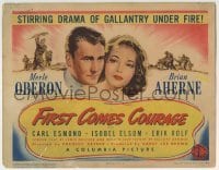 3c073 FIRST COMES COURAGE TC 1943 Merle Oberon, Brian Aherne, directed by Dorothy Arzner!