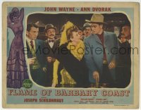 3c459 FLAME OF BARBARY COAST LC 1945 John Wayne smiles at Ann Dvorak in great gambling scene!