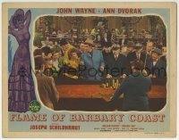 3c458 FLAME OF BARBARY COAST LC 1945 John Wayne smiles at Ann Dvorak in great craps gambling scene!