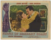 3c460 FLAME OF BARBARY COAST LC 1945 romantic close up of Ann Dvorak & big John Wayne embracing!
