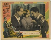 3c462 FLESH & THE DEVIL LC 1926 John Gilbert tells Lars Hanson to take care of Greta Garbo for him!