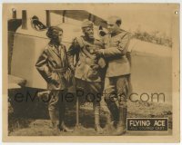 3c464 FLYING ACE LC 1926 cool all-black aviation thriller, Steve 'Peg' Reynolds by airplane!