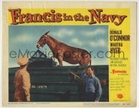 3c475 FRANCIS IN THE NAVY LC #5 1955 Donald O'Connor salutes officer looking at the talking mule!