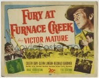 3c079 FURY AT FURNACE CREEK TC 1948 cowboy Victor Mature & Coleen Gray, cool western artwork!
