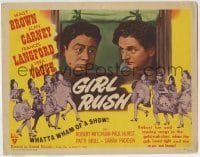 3c082 GIRL RUSH TC 1944 screwballs Wally Brown & Alan Carney, Frances Langford & sexy showgirls!