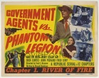 3c084 GOVERNMENT AGENTS VS. PHANTOM LEGION chapter 1 TC 1951 Republic serial, River of Fire!