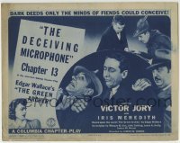3c086 GREEN ARCHER chapter 13 TC 1940 from Edgar Wallace story, Victor Jory, Deceiving Microphone!