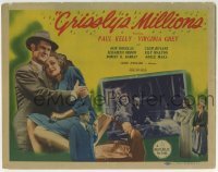 3c088 GRISSLY'S MILLIONS TC 1945 great close up of sexy Virginia Grey & Paul Kelly cuddling!