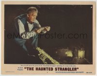 3c506 HAUNTED STRANGLER LC #3 1958 Boris Karloff opens grave of Haymarket Strangler to find clue!