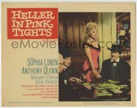 3c513 HELLER IN PINK TIGHTS LC #3 1960 man in huge pot at poker table grabs sexy Sophia Loren!