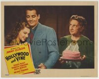 3c523 HOLLYWOOD & VINE LC 1944 woman brings cake to James Ellison & pretty Wanda McKay!