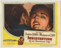 3c554 INDISCRETION OF AN AMERICAN WIFE LC 1954 c/u of Montgomery Clift & Jennifer Jones, De Sica!