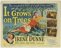 3c107 IT GROWS ON TREES TC 1952 Irene Dunne & Dean Jagger with lots of money under tree!