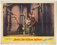 3c568 JACK THE GIANT KILLER LC #8 1962 Kerwin Mathews & Judi Meredith dodging the hall of swords!
