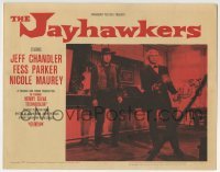 3c570 JAYHAWKERS LC #5 1959 cowboy Fess Parker standing behind Jeff Chandler shooting his gun!