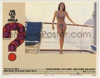 3c603 LAST OF SHEILA LC #5 1973 great close up of sexiest Raquel Welch in skimpy bikini on boat!