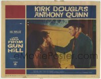 3c606 LAST TRAIN FROM GUN HILL LC #7 1959 c/u of Kirk Douglas & Holliman, directed by John Sturges!