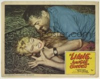 3c614 LIANE JUNGLE GODDESS LC #4 1958 16 year-old blonde Marion Michaels fends off lecherous guy!