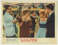 3c627 LOLITA LC #5 1962 Stanley Kubrick, James Mason & Shelley Winters talk to Sue Lyon at dance!