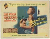 3c132 MAGNIFICENT OBSESSION TC 1954 blind Jane Wyman w/Rock Hudson, Douglas Sirk directed!