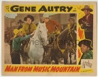 3c642 MAN FROM MUSIC MOUNTAIN LC R1945 cowboys Gene Autry & Smiley Burnette on horses!