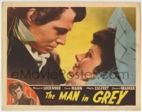 3c644 MAN IN GREY LC 1945 super close up of James Mason & Margaret Lockwood face to face!