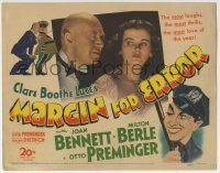 3c138 MARGIN FOR ERROR TC 1943 Otto Preminger leering at Joan Bennett + art of cop Milton Berle!