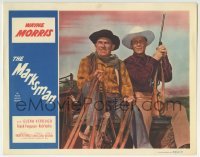 3c652 MARKSMAN LC 1953 great close up of cowboy Wayne Morris with rifle riding on stagecoach!