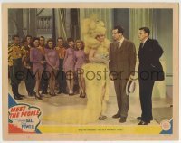 3c658 MEET THE PEOPLE LC 1944 Lucille Ball in wild outfit wants Dick Powell to stop the rehearsal!