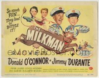 3c141 MILKMAN TC 1950 wacky art of Donald O'Connor & Jimmy Durante on cow + sexy Piper Laurie!