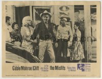 3c665 MISFITS LC #2 1961 Clark Gable, sexy Marilyn Monroe & Montgomery Clift after fight!