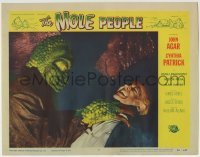 3c671 MOLE PEOPLE LC #5 1956 great close up of wacky monster choking Nestor Paiva in cave!