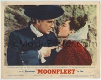 3c675 MOONFLEET LC #2 1955 Fritz Lang, Stewart Granger tells Viveca Lindfors she's leaving tonight!