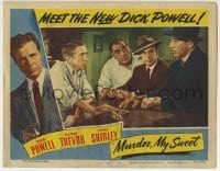 3c685 MURDER, MY SWEET LC 1944 Dick Powell & others stare at Mike Mazurki as Moose Malloy at bar!
