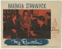 3c695 MY REPUTATION LC 1946 Barbara Stanwyck sitting with sons Scotty Beckett & Bobby Cooper!