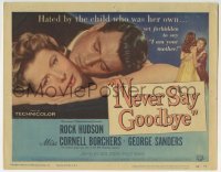 3c150 NEVER SAY GOODBYE TC 1956 romantic close up of Rock Hudson & Miss Cornell Borchers!
