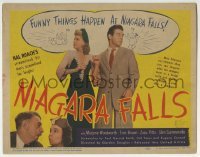 3c152 NIAGARA FALLS TC 1941 sexy Marjorie Woodworth & Tom Brown in Hal Roach's streamlined hit!