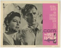 3c708 NIGHT OF THE IGUANA LC #7 1964 c/u of Richard Burton & Ava Gardner, John Huston directed