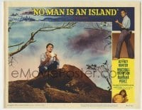 3c712 NO MAN IS AN ISLAND LC #7 1962 U.S. Navy sailor Jeffrey Hunter fought in Guam by himself!