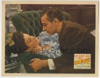 3c714 NOB HILL LC 1945 close up of George Raft about to kiss pretty Joan Bennett laying on couch!